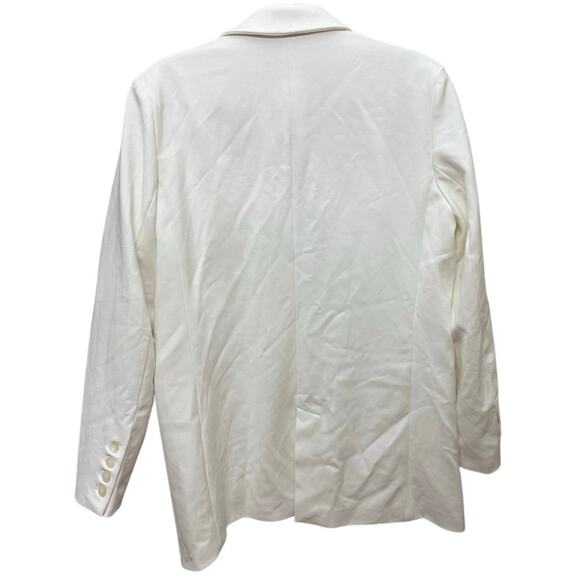 BOA Because Of Alice Boyfriend Blazer Size Medium Ivory White Oversized - Picture 5 of 13